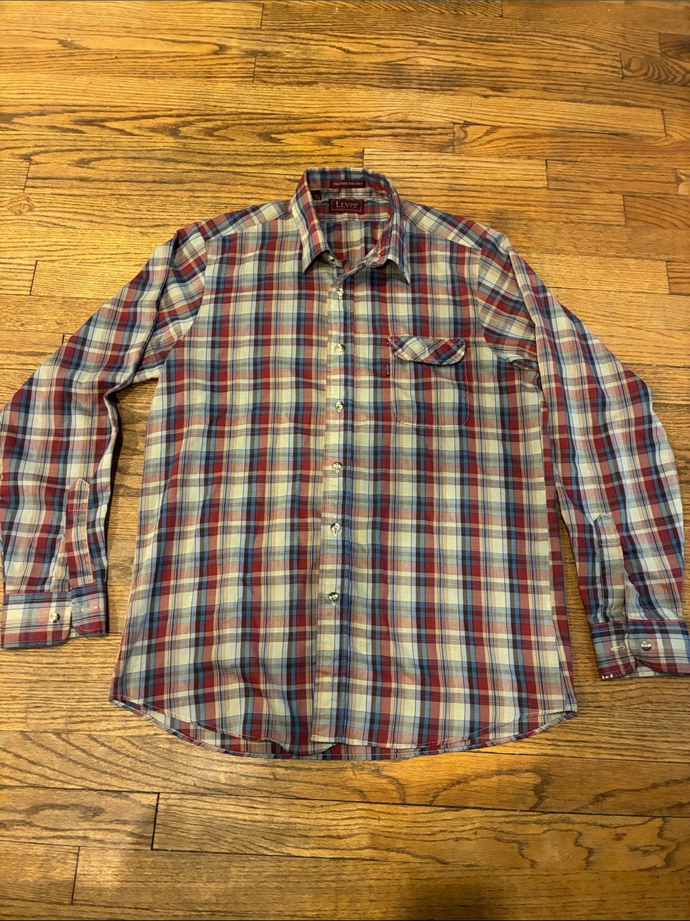 Levi's Men's Vintage Plaid Button-Down Shirt - Red, Blue, White